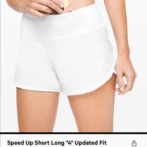 Lululemon Speed Up Short Long 4”